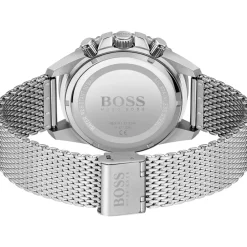 Jewellery-Watches*Boss Admiral Stainless Steel Green Dial Mesh Strap Watch in Silver