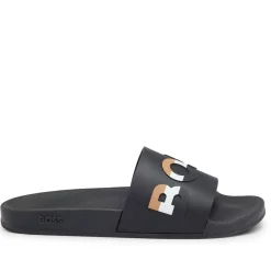 Beach Shoes*Boss Bay Slide Sandals in Black