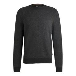 Knitwear*Boss Crew Neck Regular Fit Sweater in Black