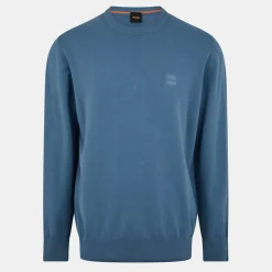 Knitwear*Boss Crew Neck Regular Fit Sweater in Blue