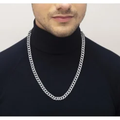 Jewellery-Watches*Boss Cuban Chain For Him Necklace in Silver
