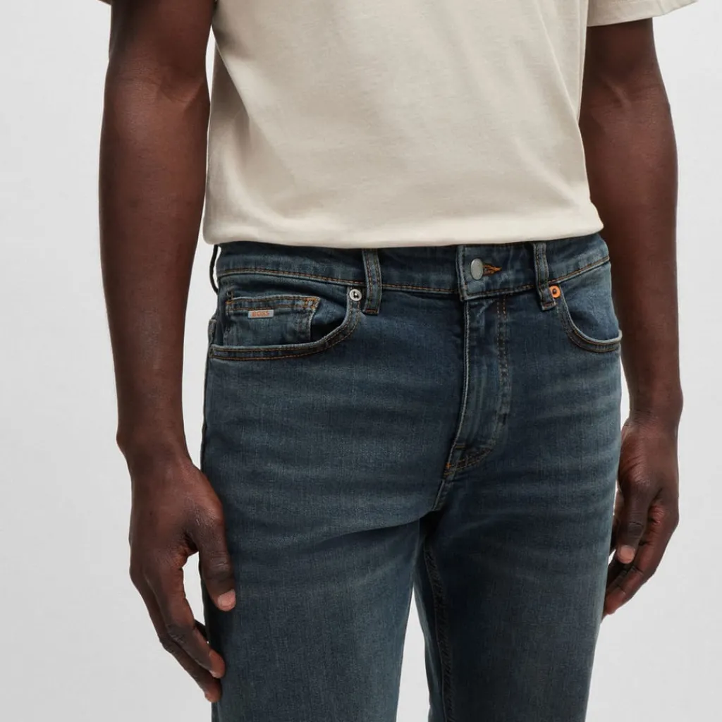 Jeans*Boss Delaware Slim-Fit Jeans in Dark Blue