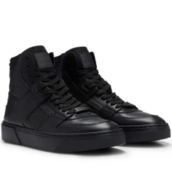 Trainers|Footwear*Boss Gary Hi-Top Trainers in Black