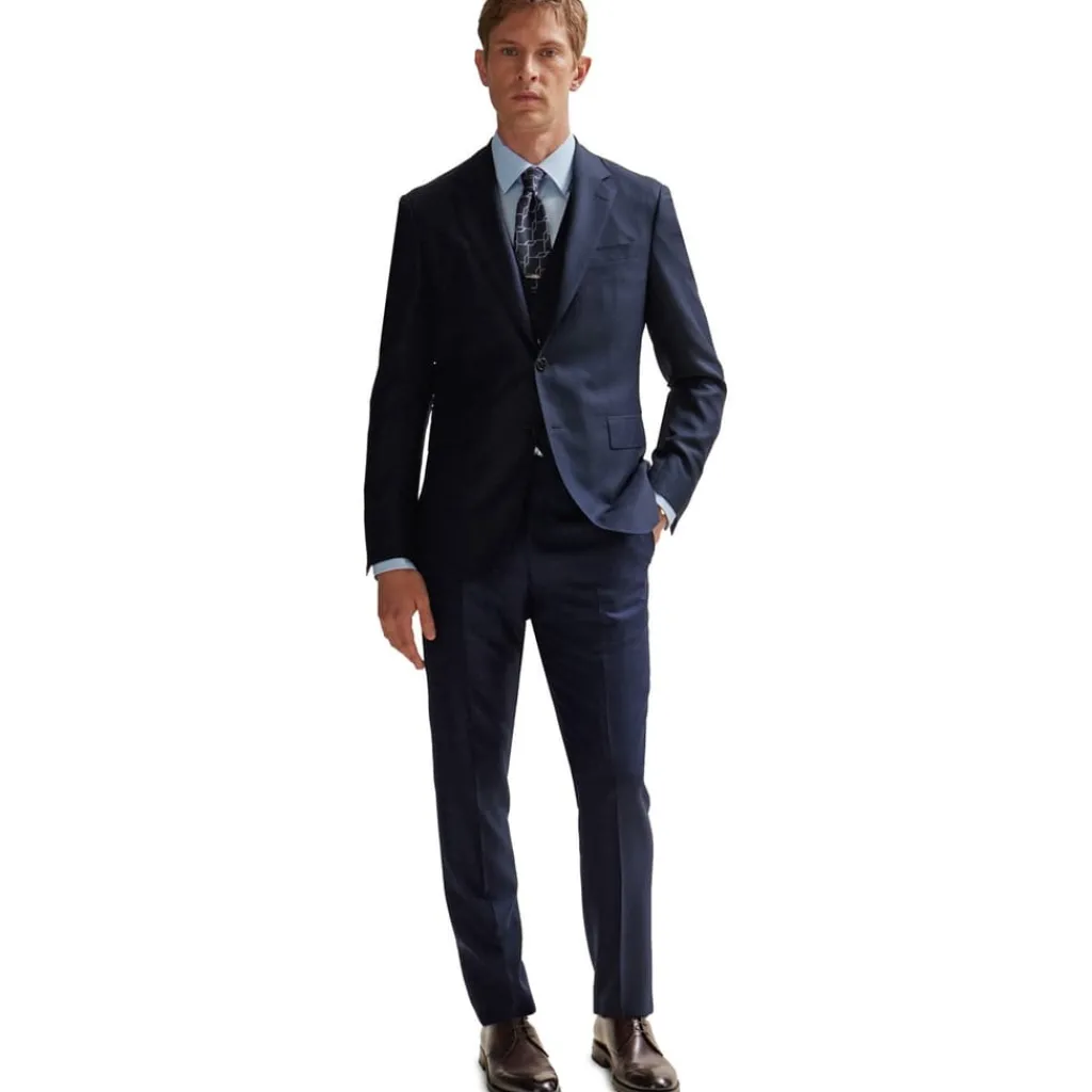 Formalwear*Boss Harvers 3pcs Slim Fit Suit Jacket in Blue
