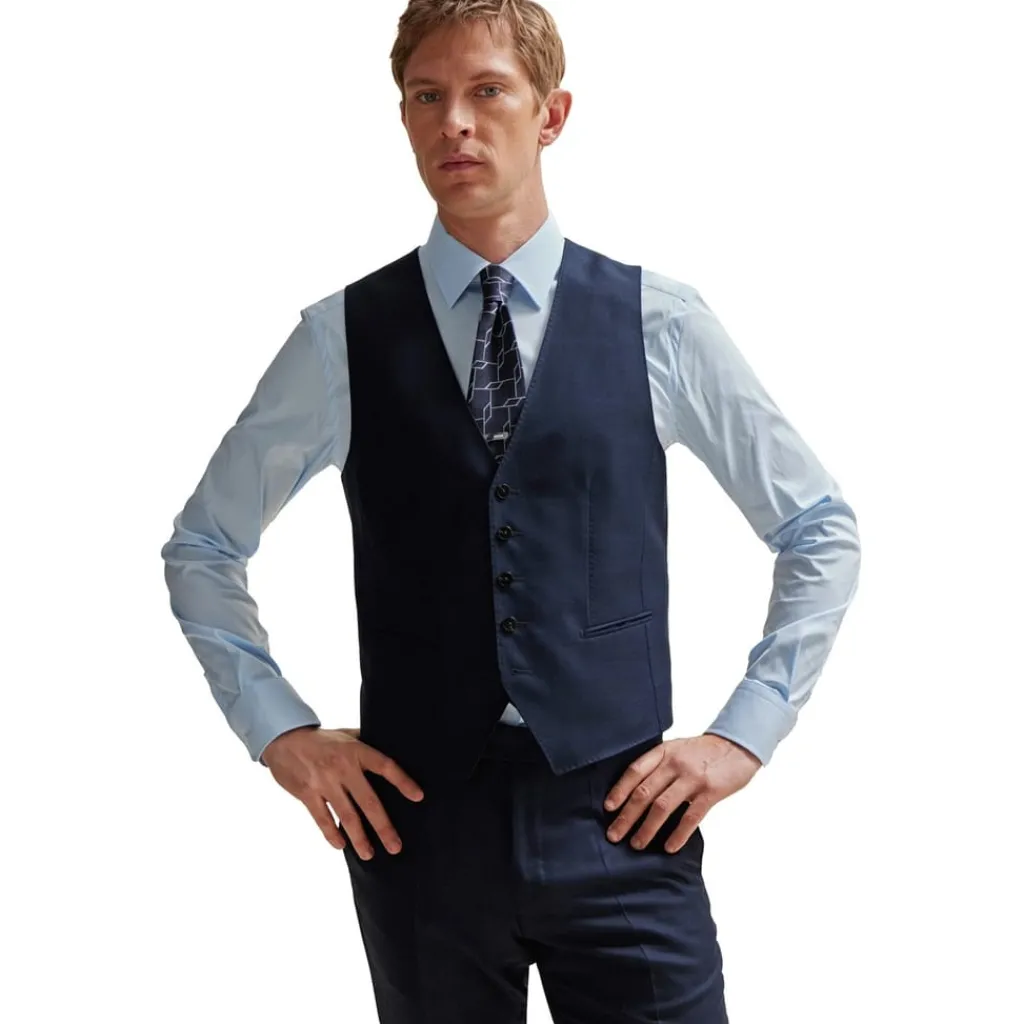 Formalwear*Boss Harvers 3pcs Slim Fit Suit Jacket in Blue