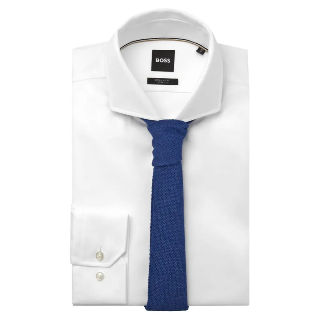 Formalwear|Assorted*Boss H-Knit Tie in Dark Blue