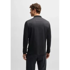 Polo Shirts*Boss H-Pado 431 Long Sleeve Polo Shirt in Black
