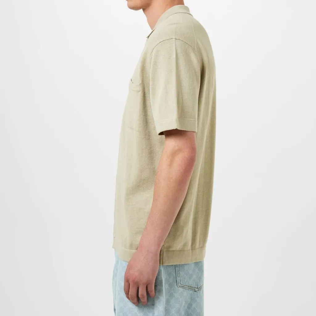 Knitwear*Boss Kamiccio Regular Fit Short Sleeve Shirt in Beige