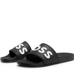 Beach Shoes*Boss Kirk Sliders in Black