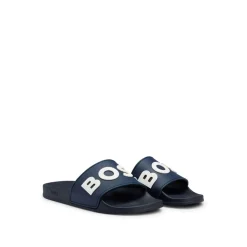 Beach Shoes*Boss Kirk Sliders in Dark Blue