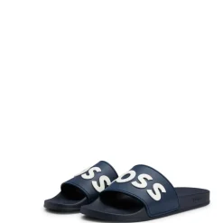 Beach Shoes*Boss Kirk Sliders in Dark Blue