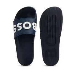 Beach Shoes*Boss Kirk Sliders in Dark Blue
