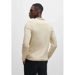 Knitwear*Boss Logo Print Regular-Fit Sweater in White