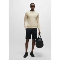 Knitwear*Boss Logo Print Regular-Fit Sweater in White