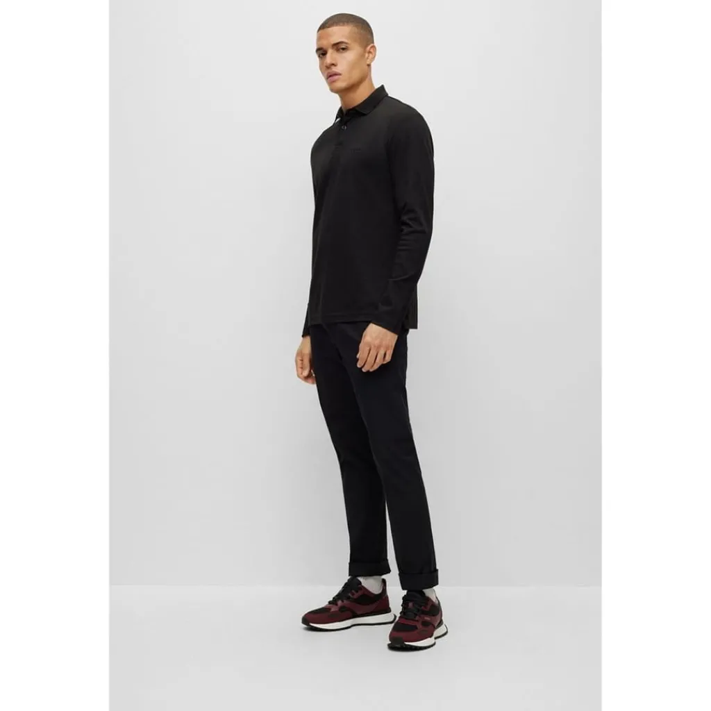 Polo Shirts*Boss Long Sleeve Polo Shirt in Black