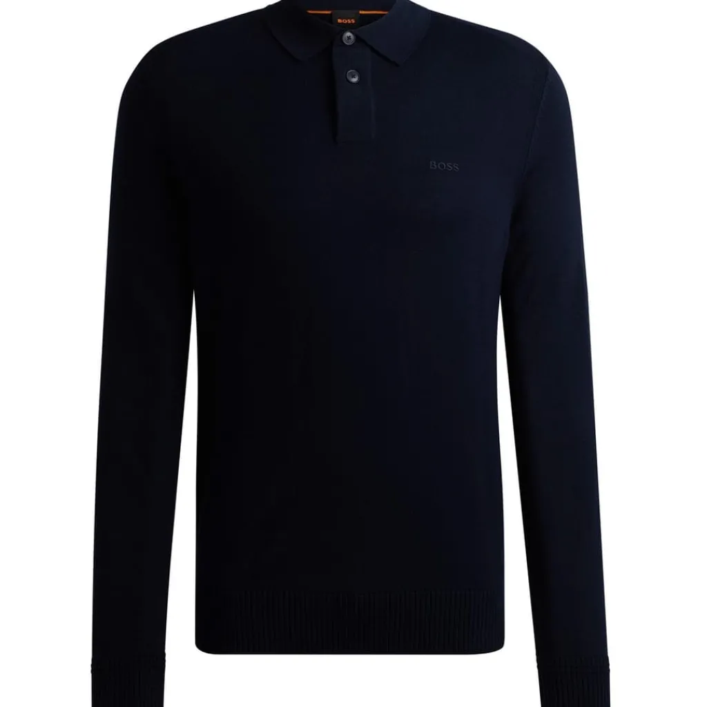 Polo Shirts*Boss Long Sleeve Regular Fit Sweater in Black