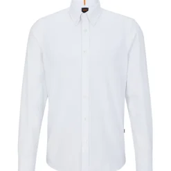 Shirts*Boss Long Sleeve Shirt in White