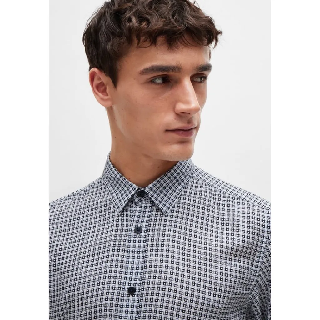 Shirts*Boss Mens H Liam Kent C1 243 10261351 01 Oxford Shirt in Blue