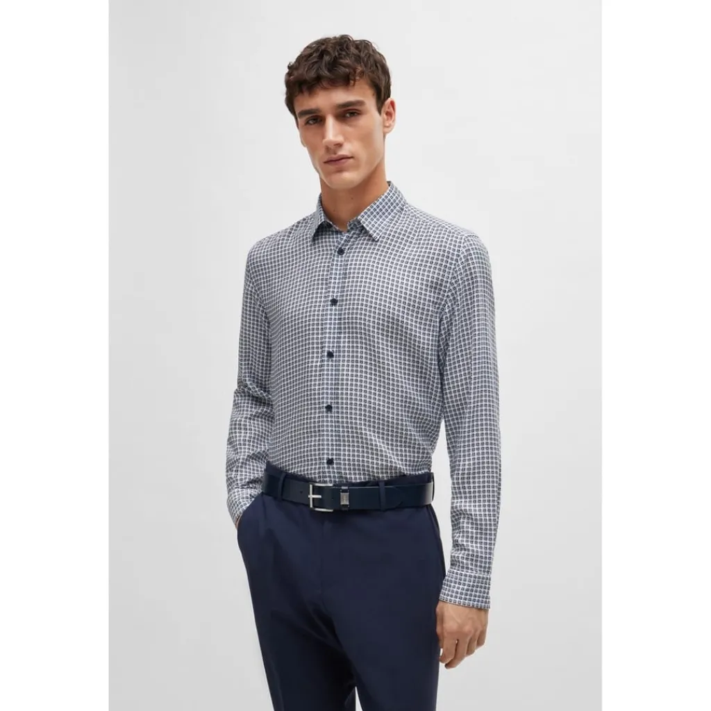 Shirts*Boss Mens H Liam Kent C1 243 10261351 01 Oxford Shirt in Blue