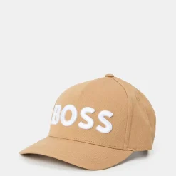 Caps-Hats*Boss Mens Sevile 10261150 01 Baseball Cap in Beige