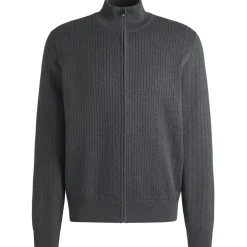 Knitwear*Boss Mock Neck Regular Fit Sweater in Grey