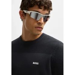 Knitwear*Boss Momentum-X Crewneck Sweater in Dark Blue