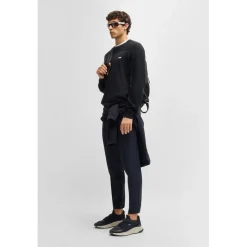 Knitwear*Boss Momentum-X Crewneck Sweater in Dark Blue
