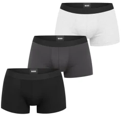 Underwear And Socks*Boss Monogram 3 Pack Boxer Trunks in Black