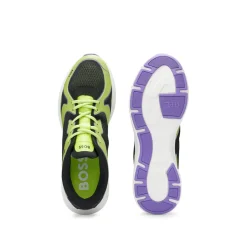 Fitness And Gym Footwear|Running Shoes*Boss Owen Mixed Material Trainers in Green