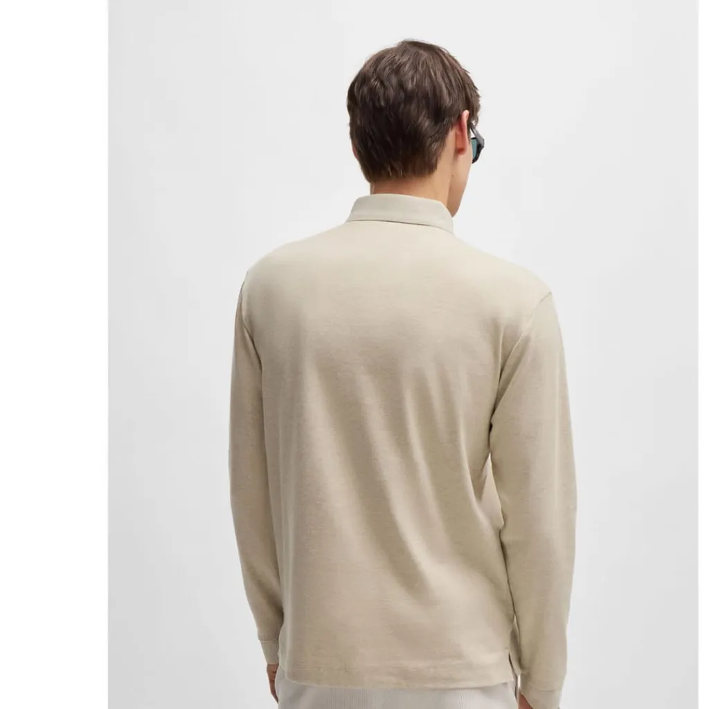 T-Shirts And Vests|Polo Shirts*Boss Pado 30 Long Sleeve Polo Shirt in Beige