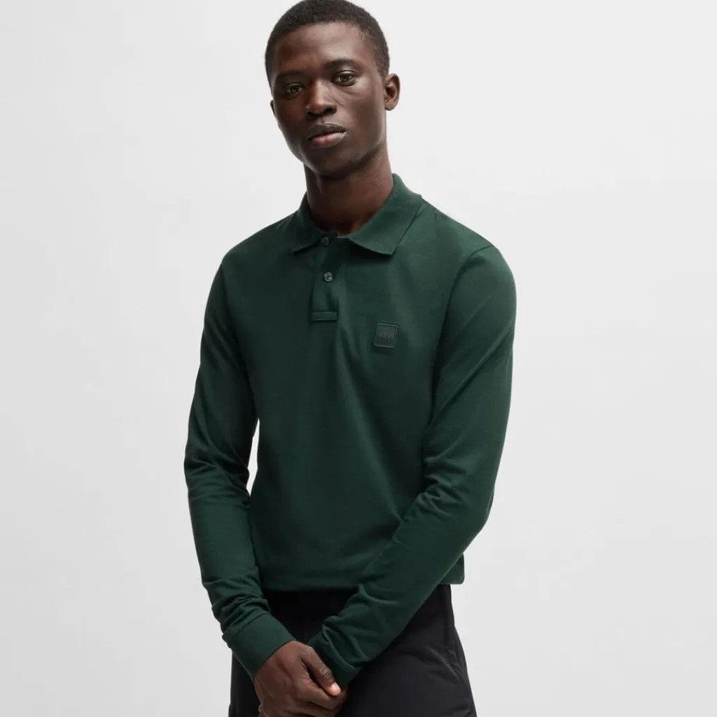Polo Shirts*Boss Passerby Long Sleeve Polo Shirt in Green