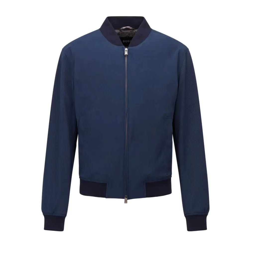 Formalwear*Boss P-Hanry Bomber Jacket in Dark Blue