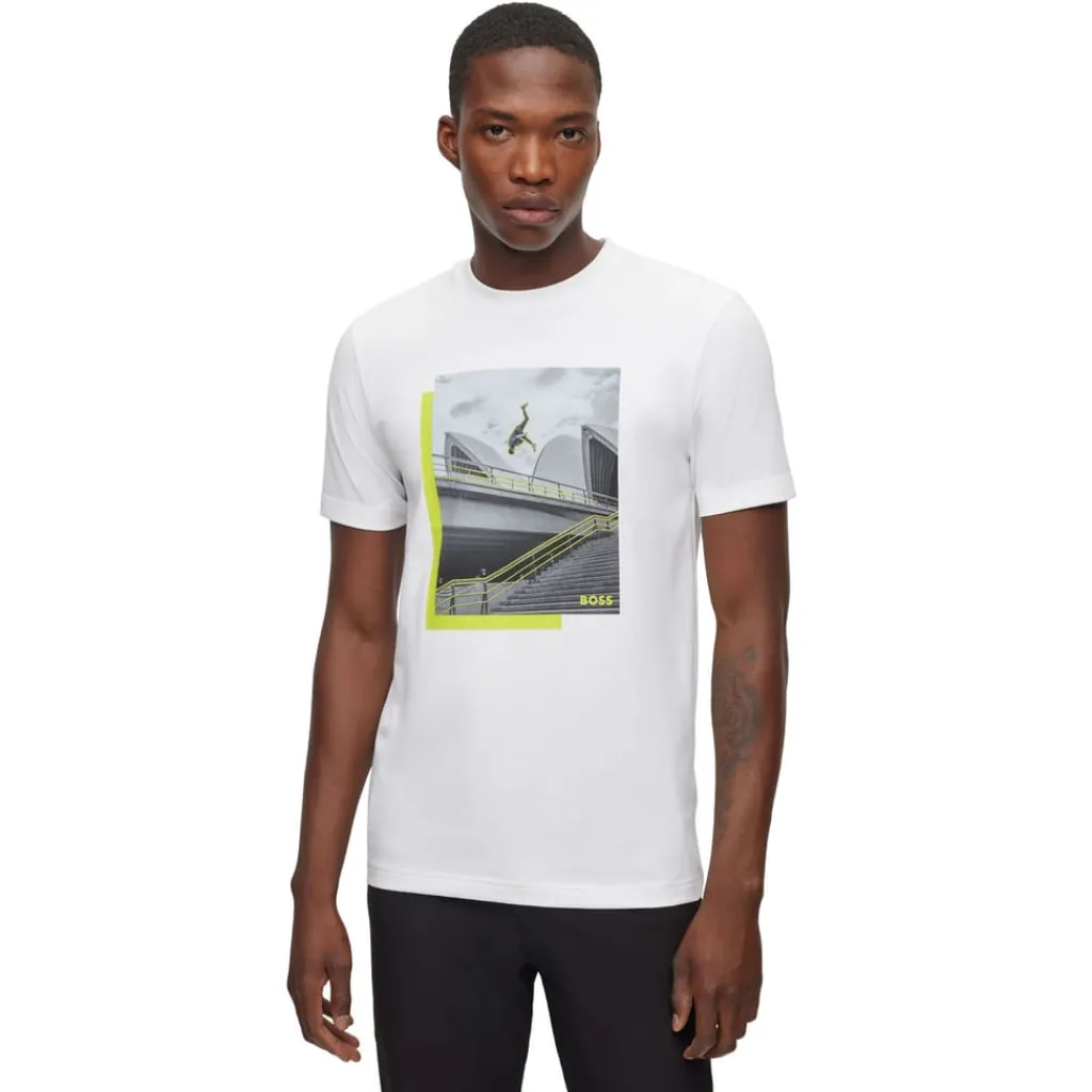 T-Shirts And Vests*Boss Photo Print T-Shirt in White