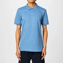 Polo Shirts*Boss Piqué Polo Top in Blue