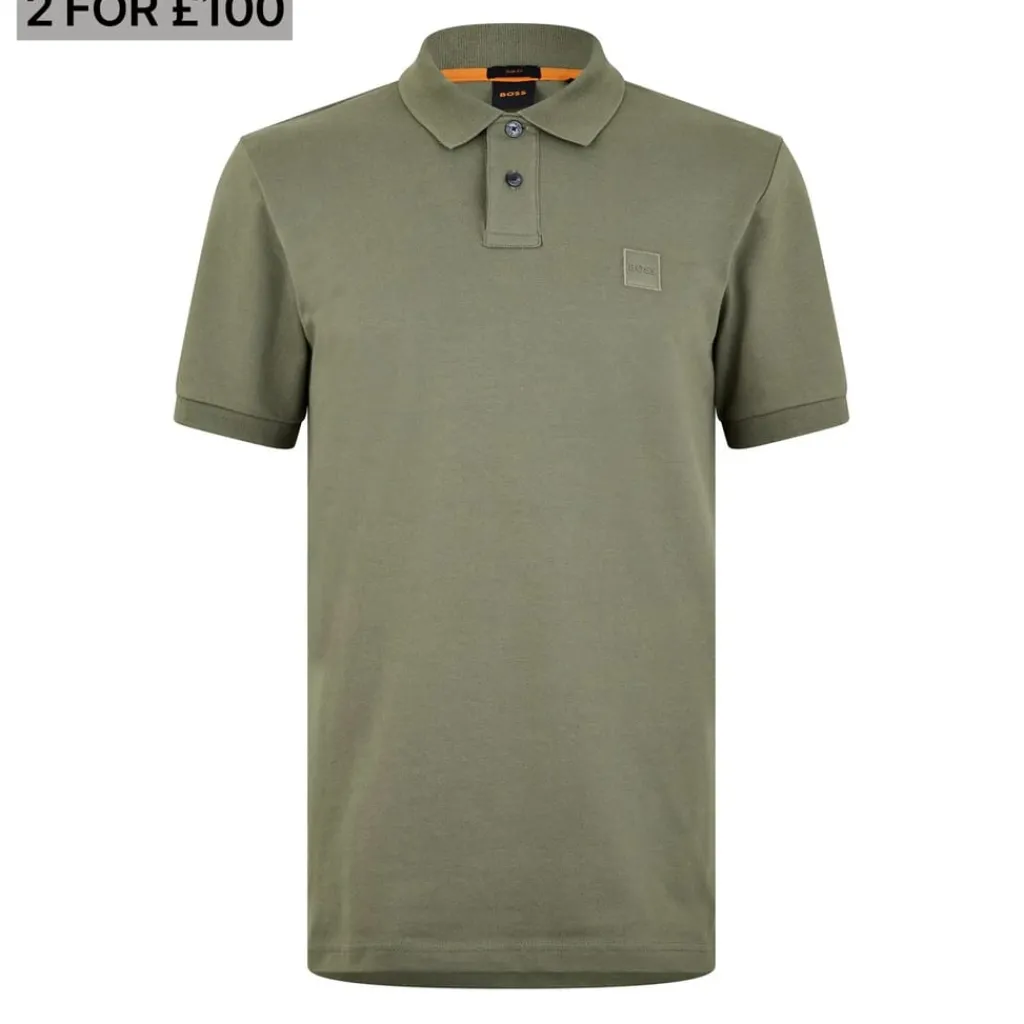 Polo Shirts*Boss Piqué Polo Top in Green