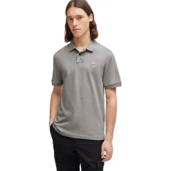 Polo Shirts*Boss Piqué Polo Top in Grey