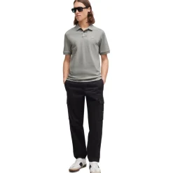 Polo Shirts*Boss Piqué Polo Top in Grey