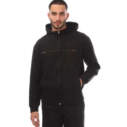 Sweatshirts*Boss Printed Artwork Zip-Up Hoodie in Black