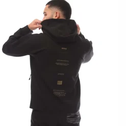 Sweatshirts*Boss Printed Artwork Zip-Up Hoodie in Black