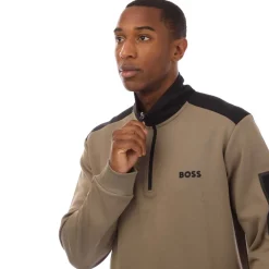Sweatshirts*Boss Quarter-Zip Sweatshirt in Green