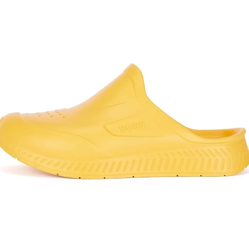 Beach Shoes*Boss R Rubber Slide in Yellow