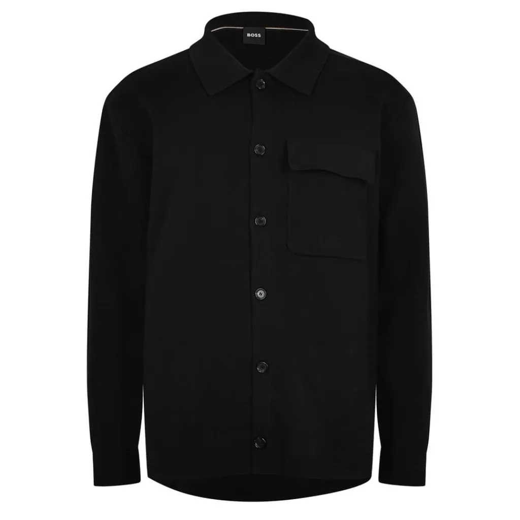 Knitwear*Boss Regular Fit Long Sleeve Shirt in Black