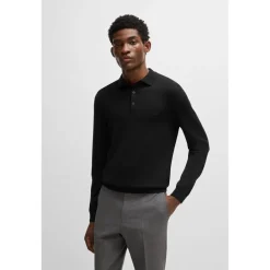 Knitwear*Boss Regular Fit Long Sleeve Sweater in Black