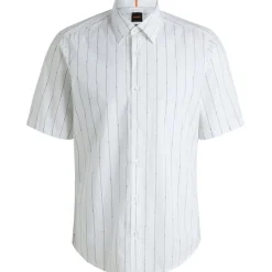 Shirts*Boss Regular Fit Short Sleeve Shirt in White