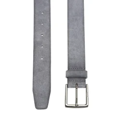Belts*Boss Rummi Suede Leather Belt in Grey