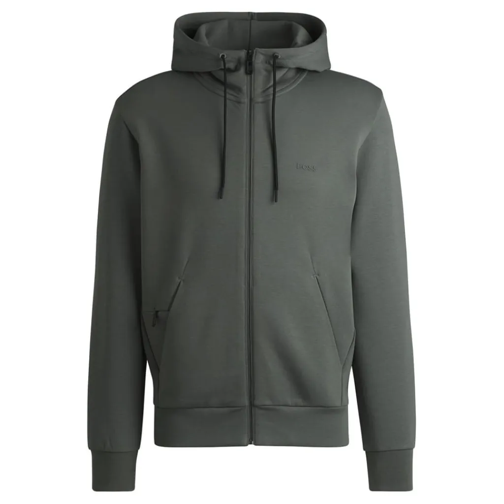 Sweatshirts|Hoodies*Boss Saggy Zip-Up Hoodie in Grey