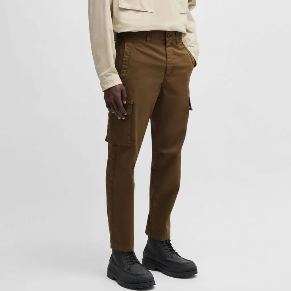 Trousers*Boss Sisla-8 Cargo Trousers in Green