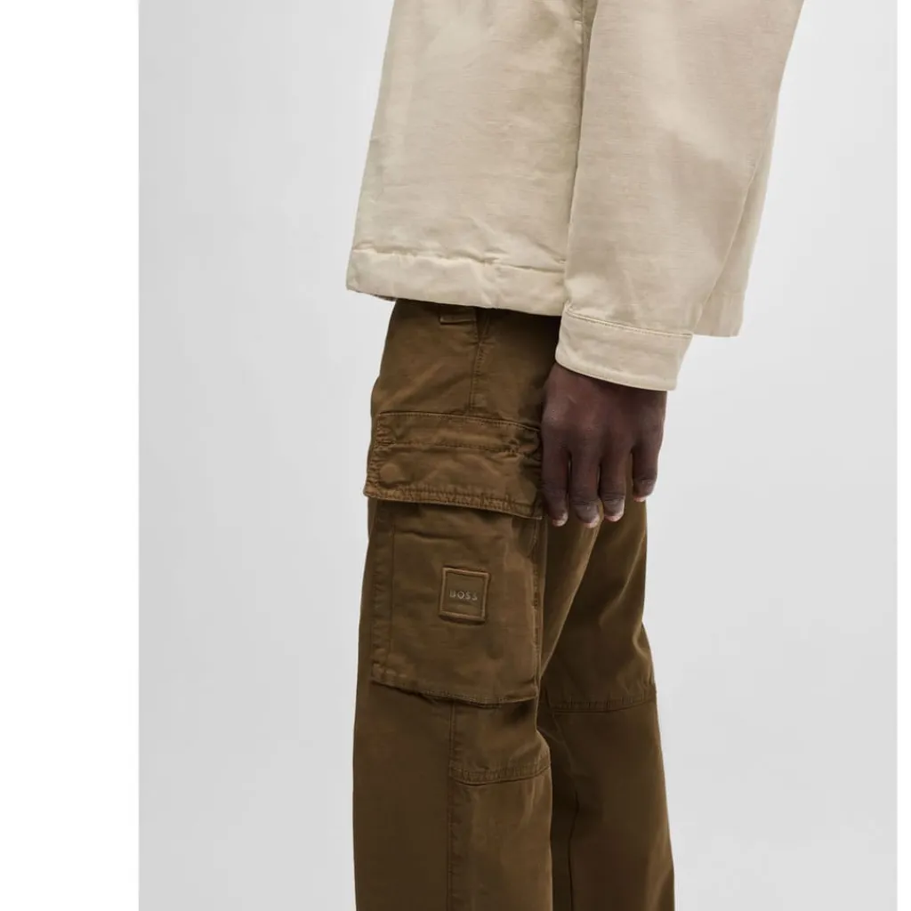 Trousers*Boss Sisla-8 Cargo Trousers in Green