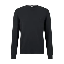 Knitwear*Boss Slim Fit Crew Neck Long Sleeve Sweater in Black