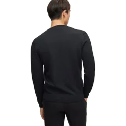Knitwear*Boss Slim Fit Crew Neck Long Sleeve Sweater in Black
